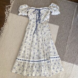 Toile Corset Midi Sundress